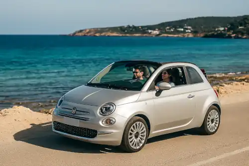 Alquiler coche descapotable Fiat 500 Cabrio Manual en Ibiza