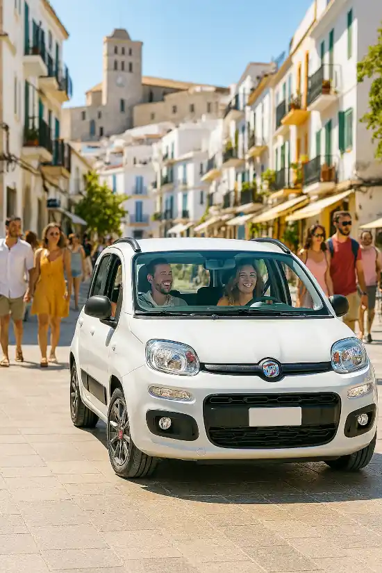 Alquiler por día Fiat Panda para ciudad en Ibiza